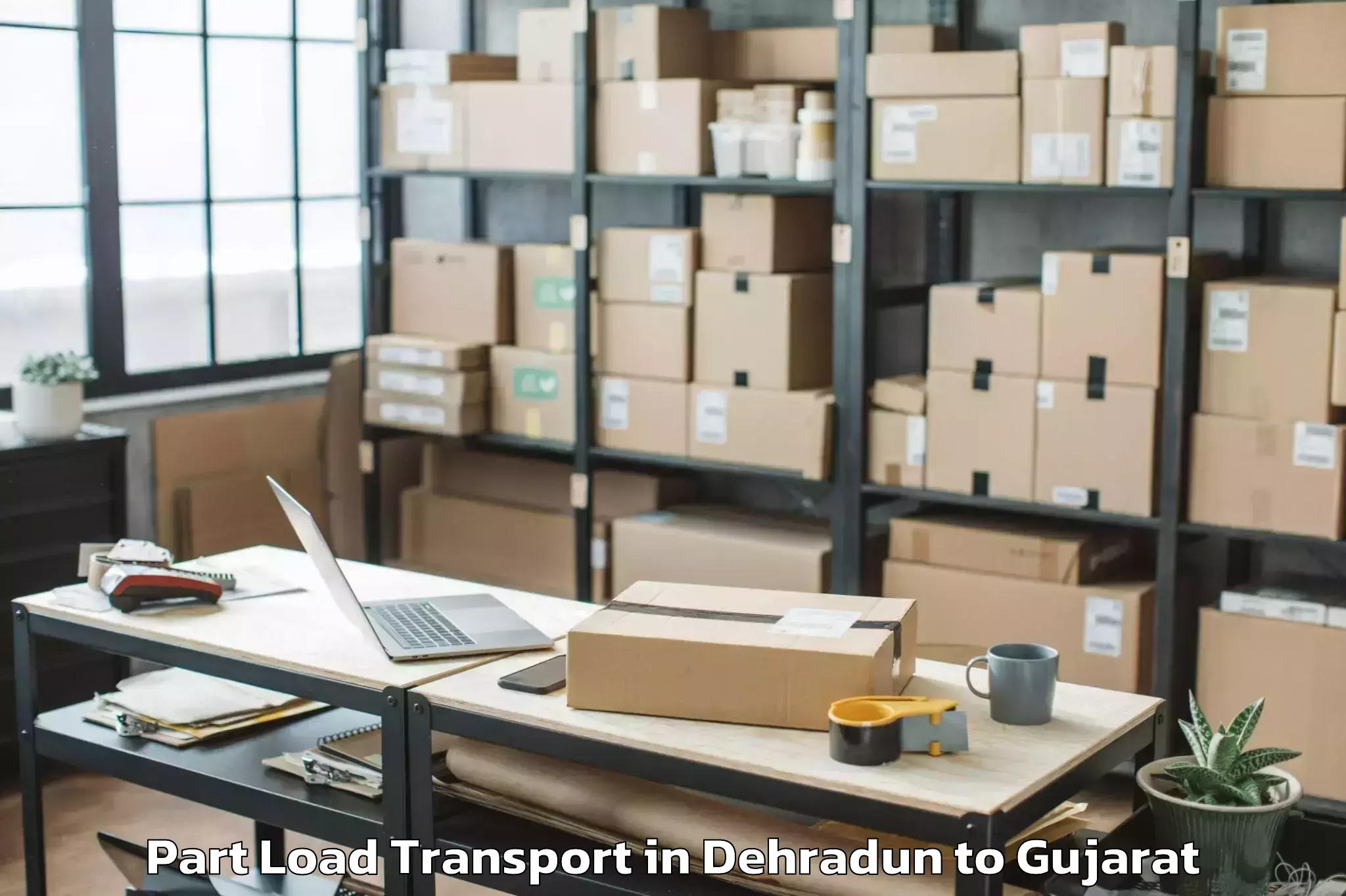 Hassle-Free Dehradun to Jhulasan Part Load Transport